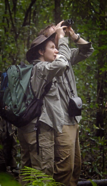 maeve and jo looking upward